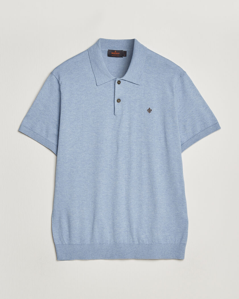 Morris Riley Short Sleeve Polo Light Blue – Blu