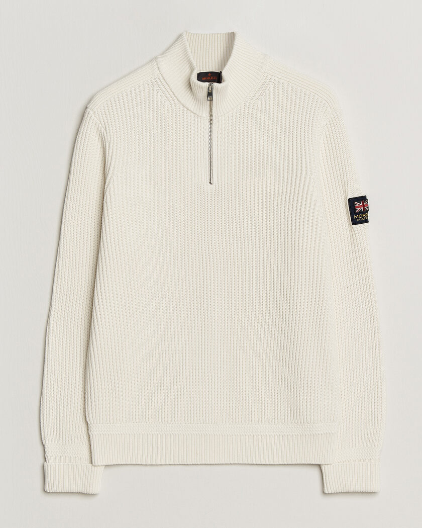 Morris Brenton Half-Zip Off White – Bianco