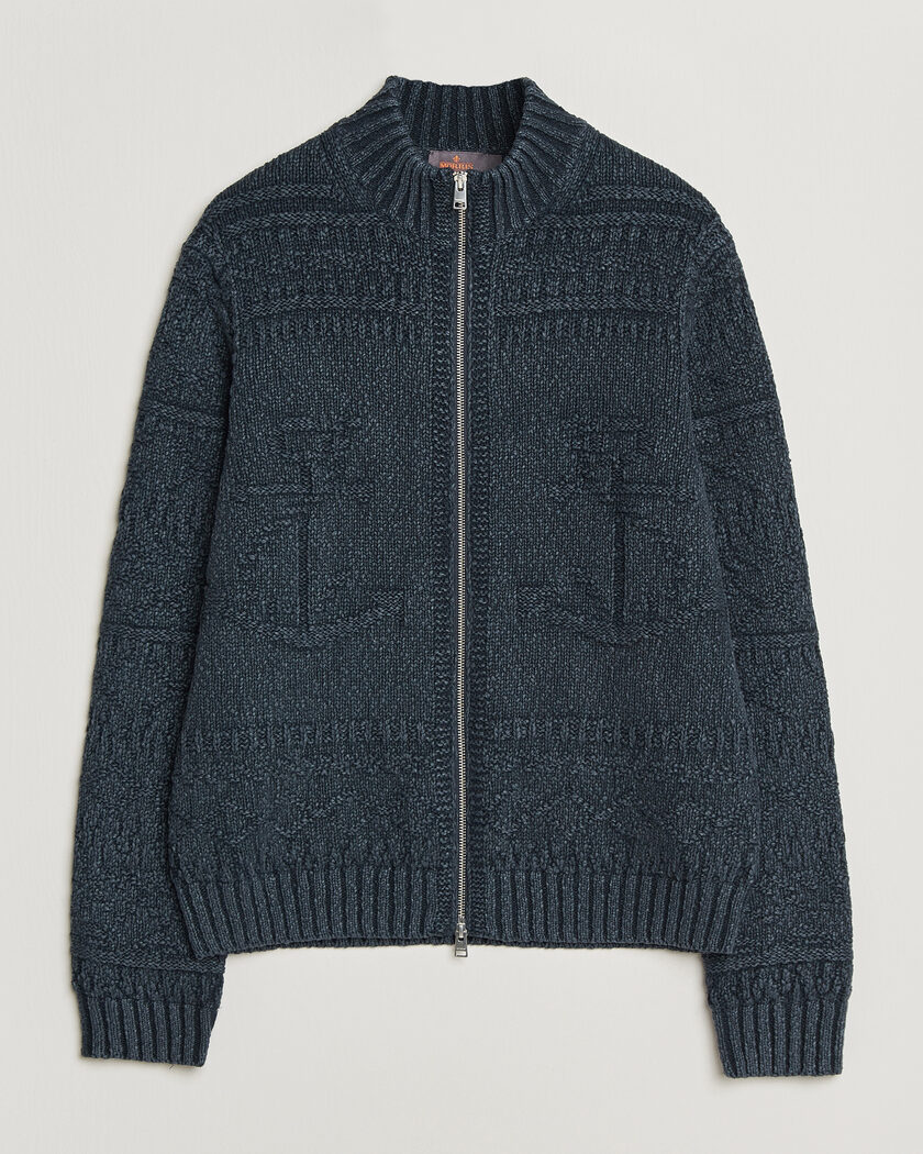 Morris Chatham Knitted Jacket Navy – Blu