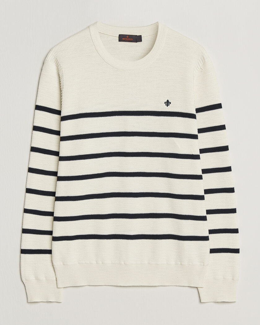Morris Benedict Stripe Oneck Off White – Bianco