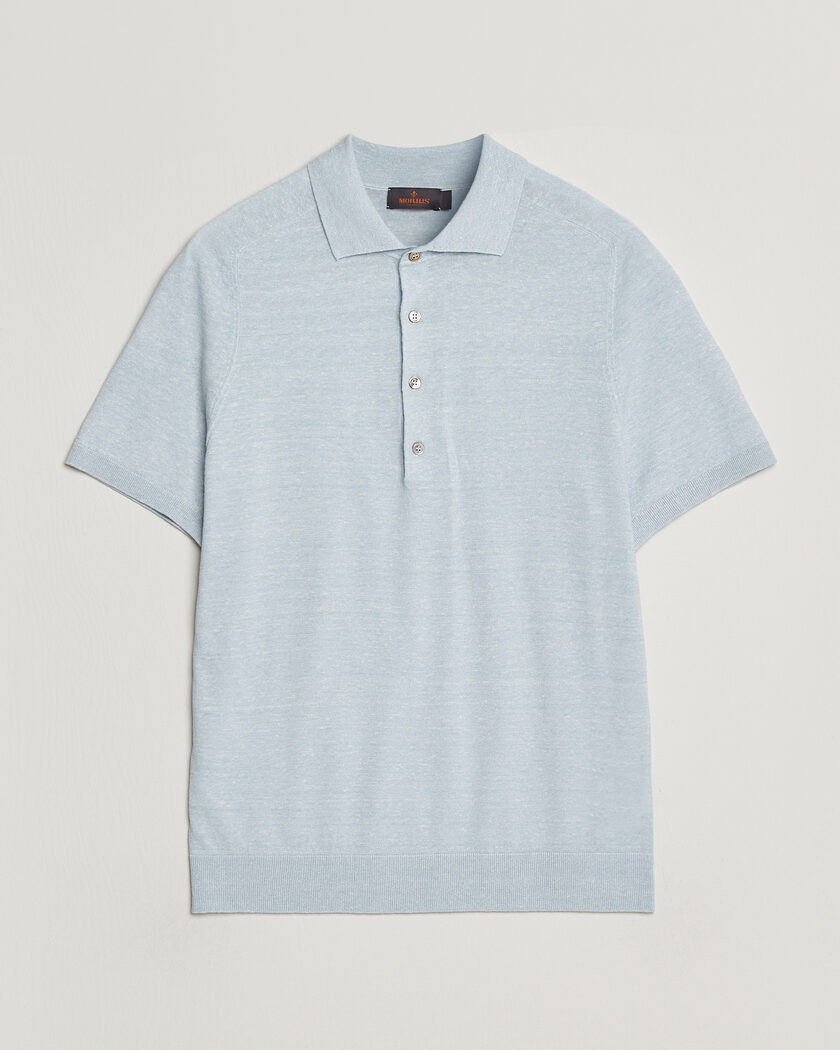 Morris Colin Short Sleeve Polo Shirt Light Blue – Blu
