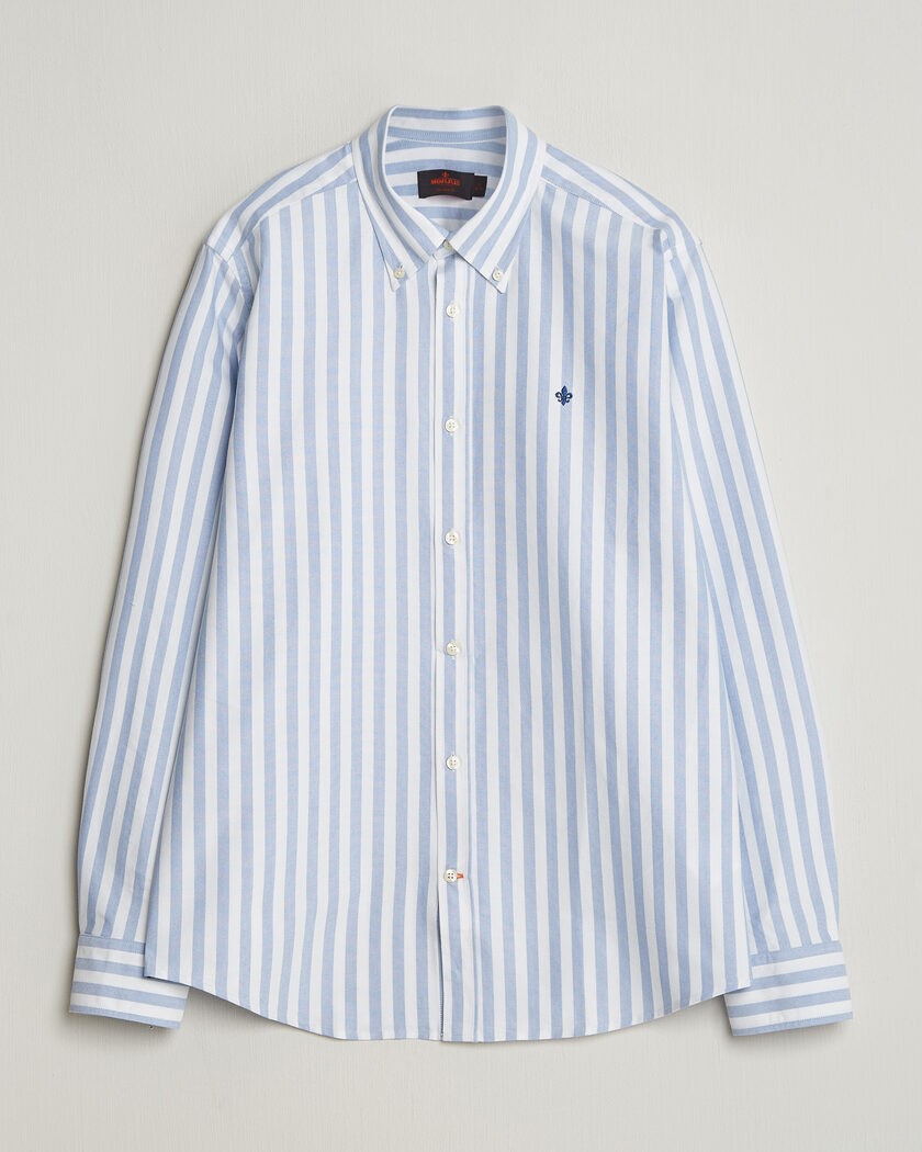 Morris Douglas Striped Oxford Shirt Light Blue – Blu