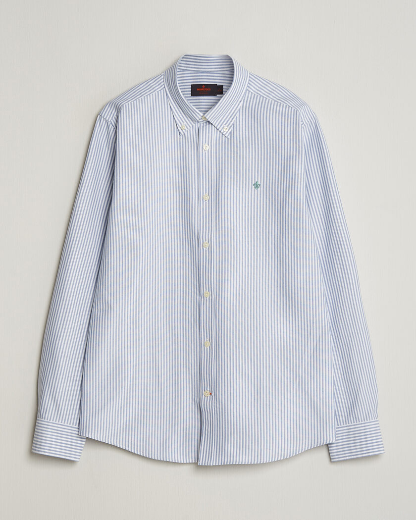 Morris Douglas Striped Oxford Shirt Dark Blue – Blu