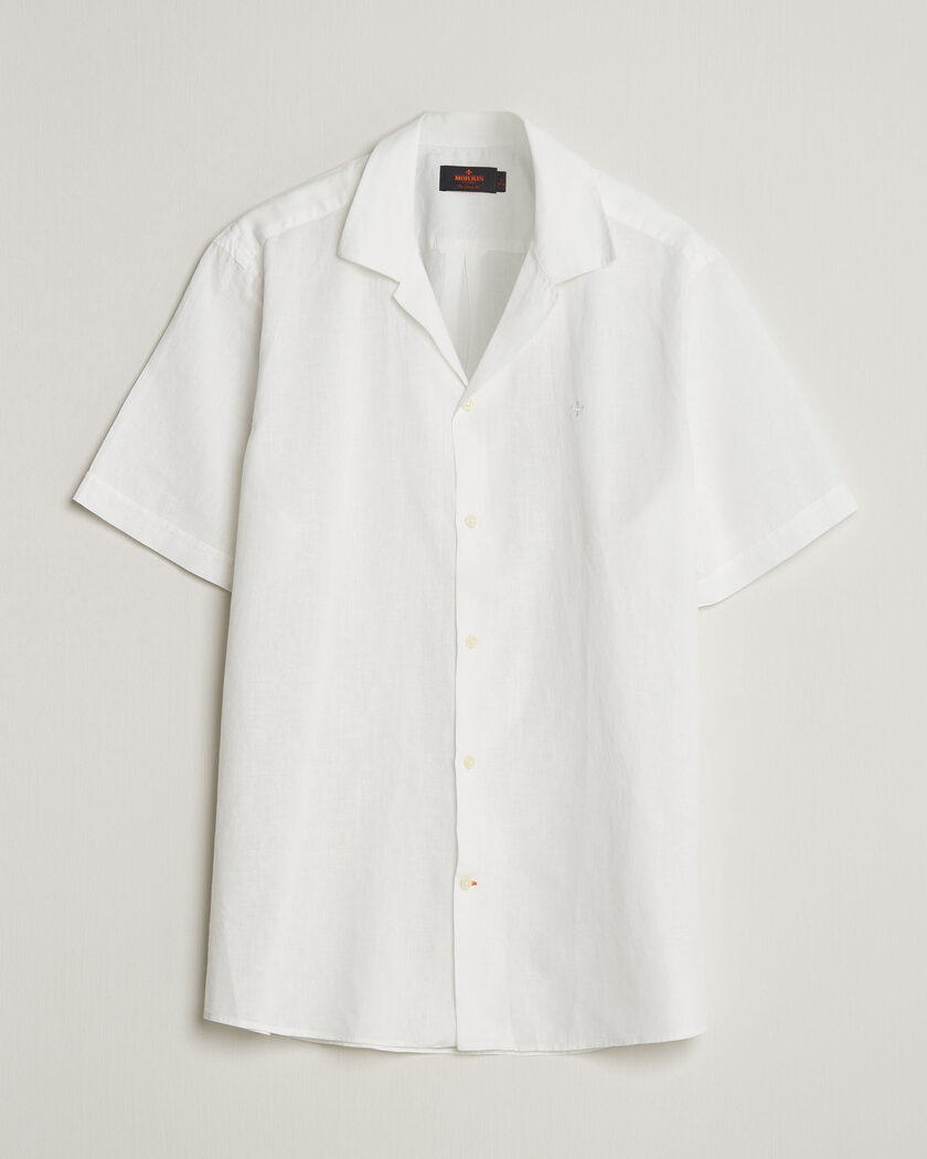Morris Resort Short Sleeve Linen Shirt White – Bianco