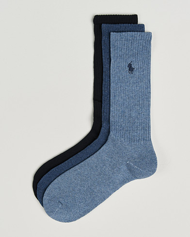 Polo Ralph Lauren 3-Pack Crew Sock Denim – Blu