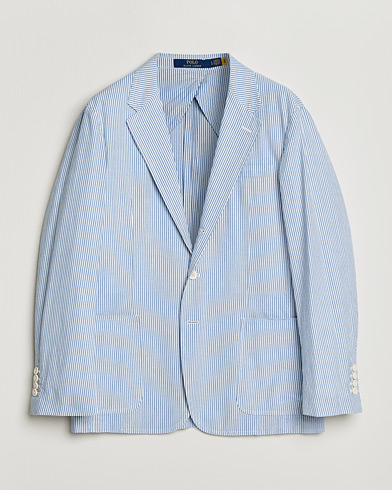 Polo Ralph Lauren Seersucker Sportcoat Bright Blue/White – Blu