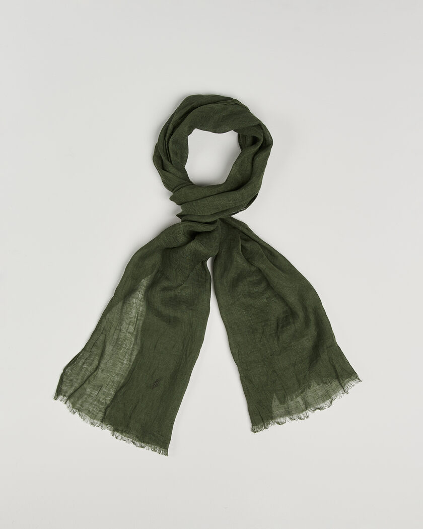 Polo Ralph Lauren Linen Scarf Supply Olive – Verde