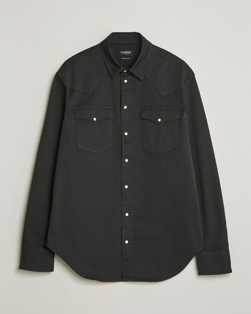 Dondup Regular Fit Shirt Washed Black – Nero