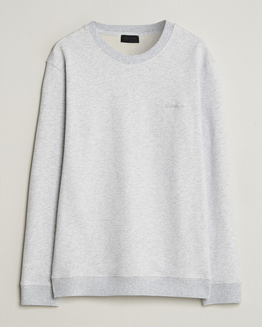 Dondup Logo Crew Neck Sweatshirt Light Grey Melange – Grigio