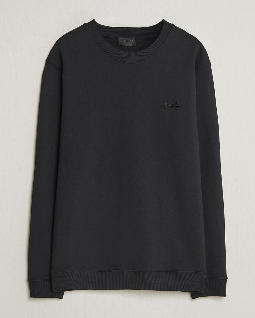 Dondup Logo Crew Neck Sweatshirt Black – Nero