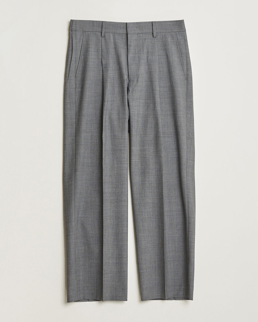 NN07 Kay Summer Wool Drawstring Trousers Light Grey Melange – Grigio