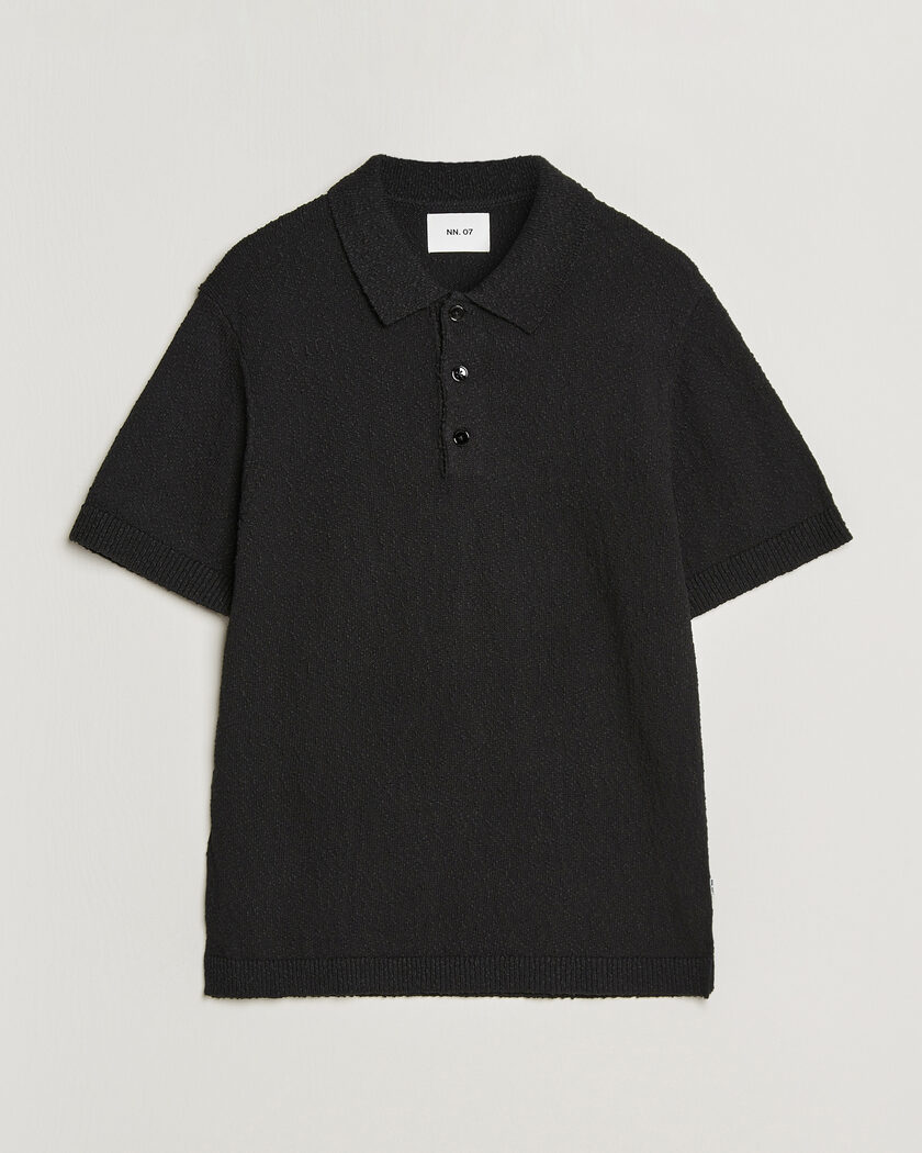 NN07 Randy Knitted Polo Black – Nero