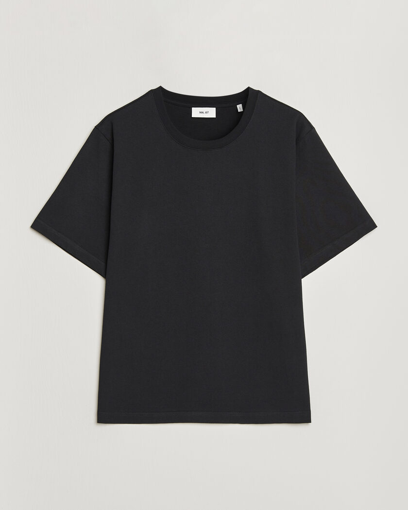 NN07 Jett Washed Printed Crew Neck T-Shirt Black – Nero