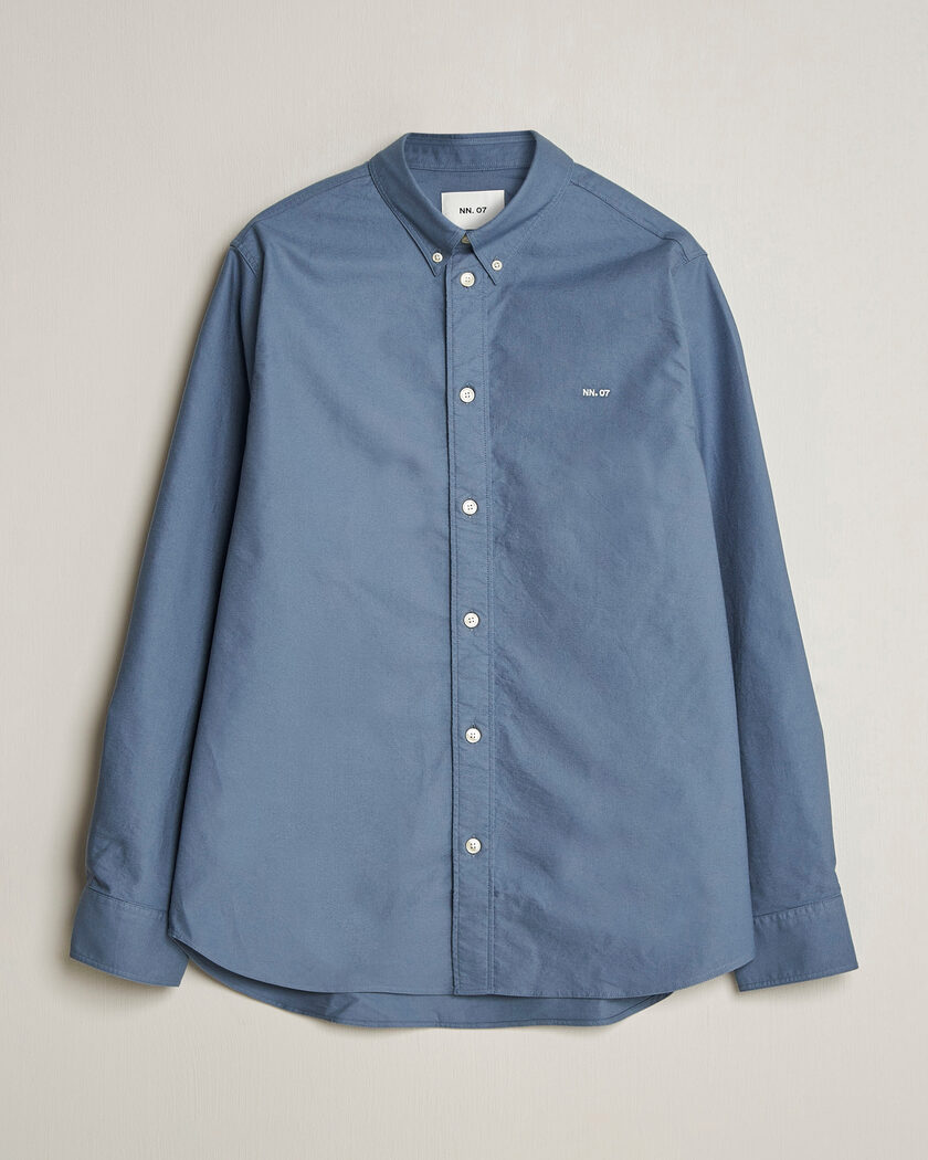 NN07 Colby Oxford Shirt Stone Blue – Blu