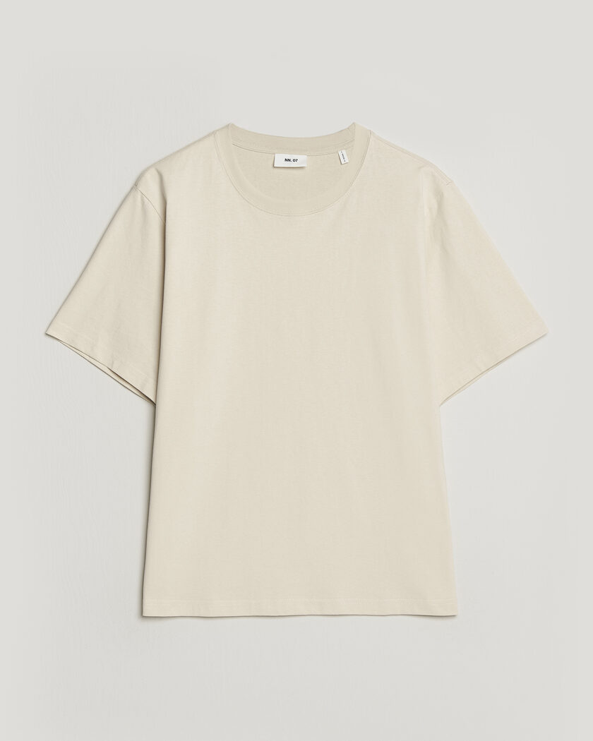 NN07 Jett Washed Crew Neck T-Shirt Ivory – Beige