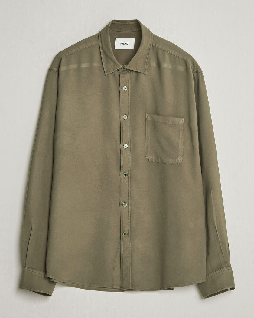 NN07 Deon Tencel Shirt Capers Green – Verde