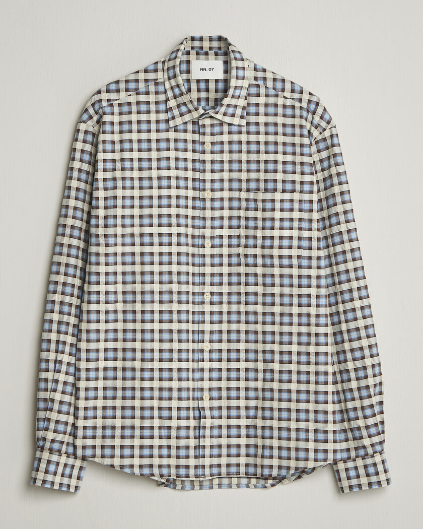 NN07 Deon Checked Shirt Blue – Blu
