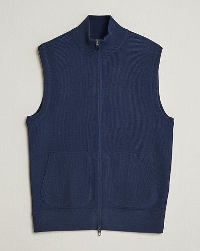 RLX Ralph Lauren Cotton Coolmax Mockneck Vest Refined Navy – Blu