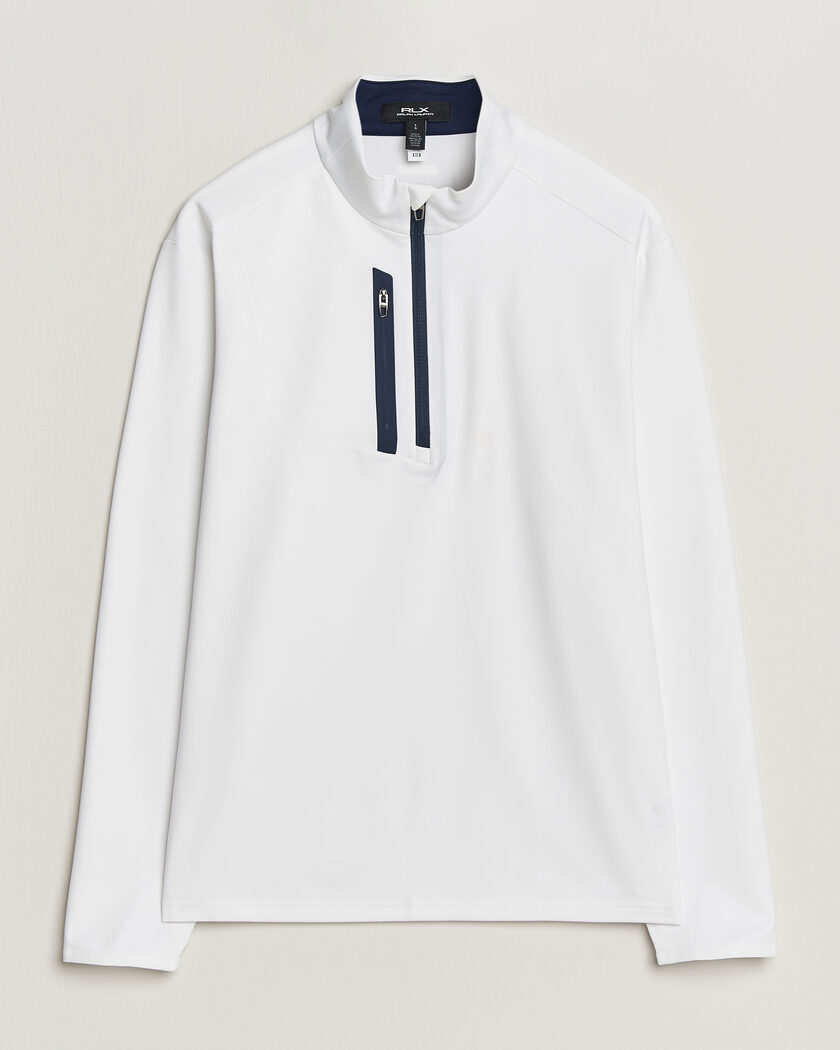 RLX Ralph Lauren Luxury Jersey Half Zip Ceramic White – Bianco