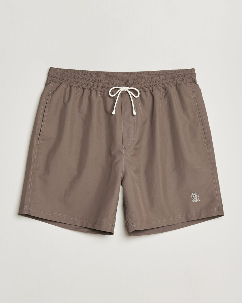 Brunello Cucinelli Nylon Swim Trunks Brown – Marrone
