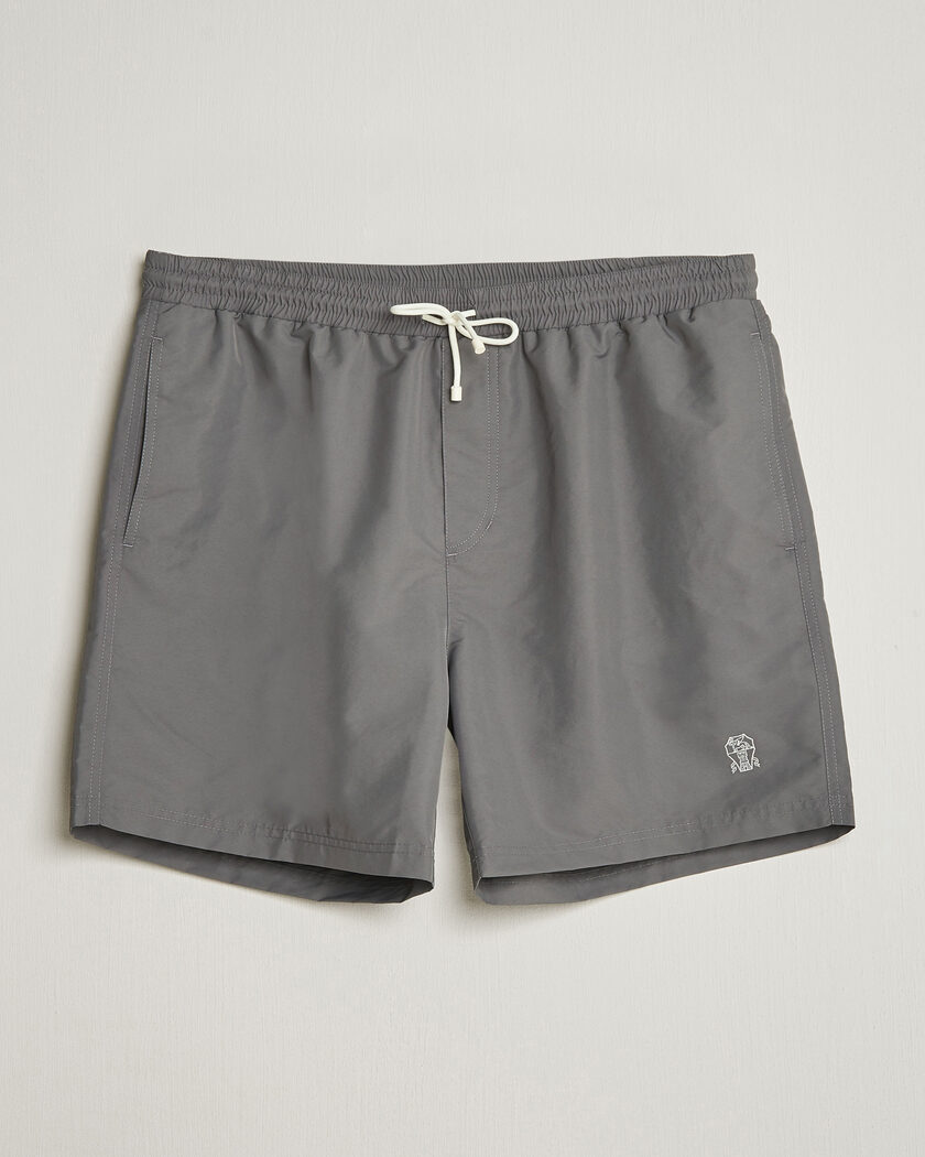 Brunello Cucinelli Nylon Swim Trunks Grey – Grigio