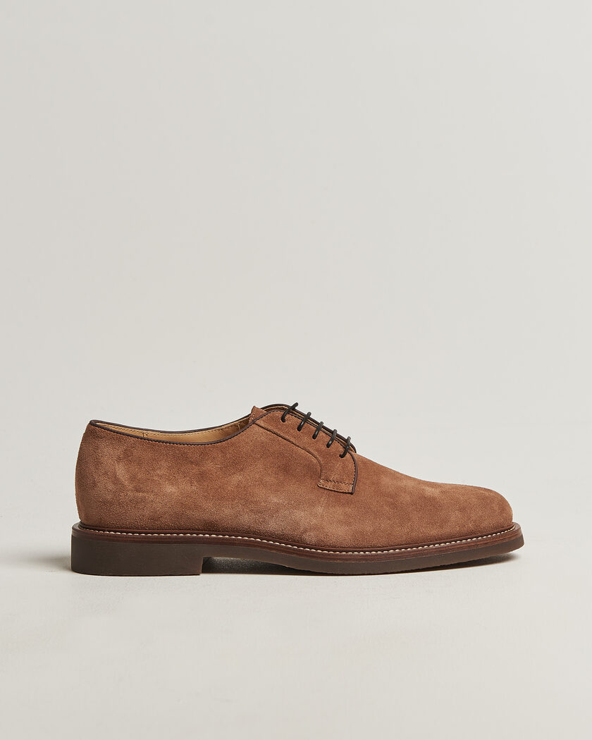 Brunello Cucinelli Derby Shoes Brown Suede – Marrone