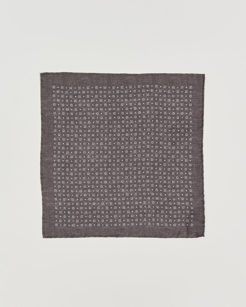 Brunello Cucinelli Printed Silk Pocket Square Brown – Marrone