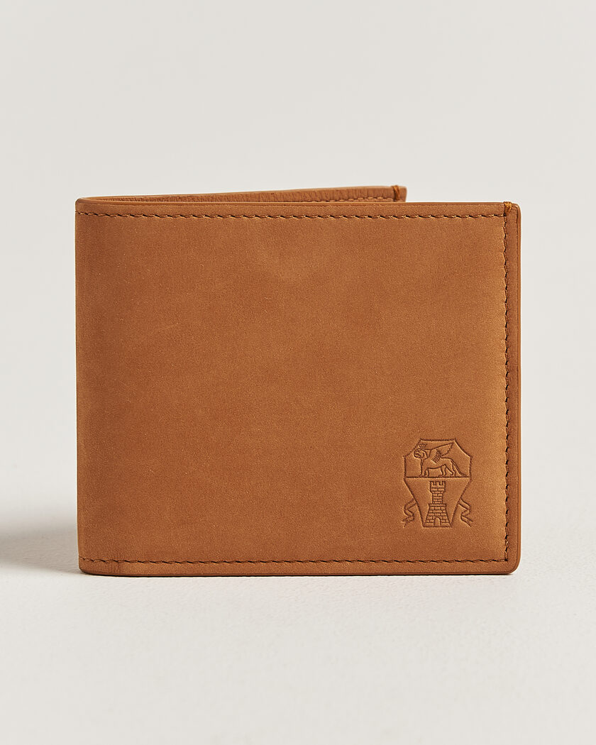 Brunello Cucinelli Nubuck Leather Wallet Cognac – Marrone