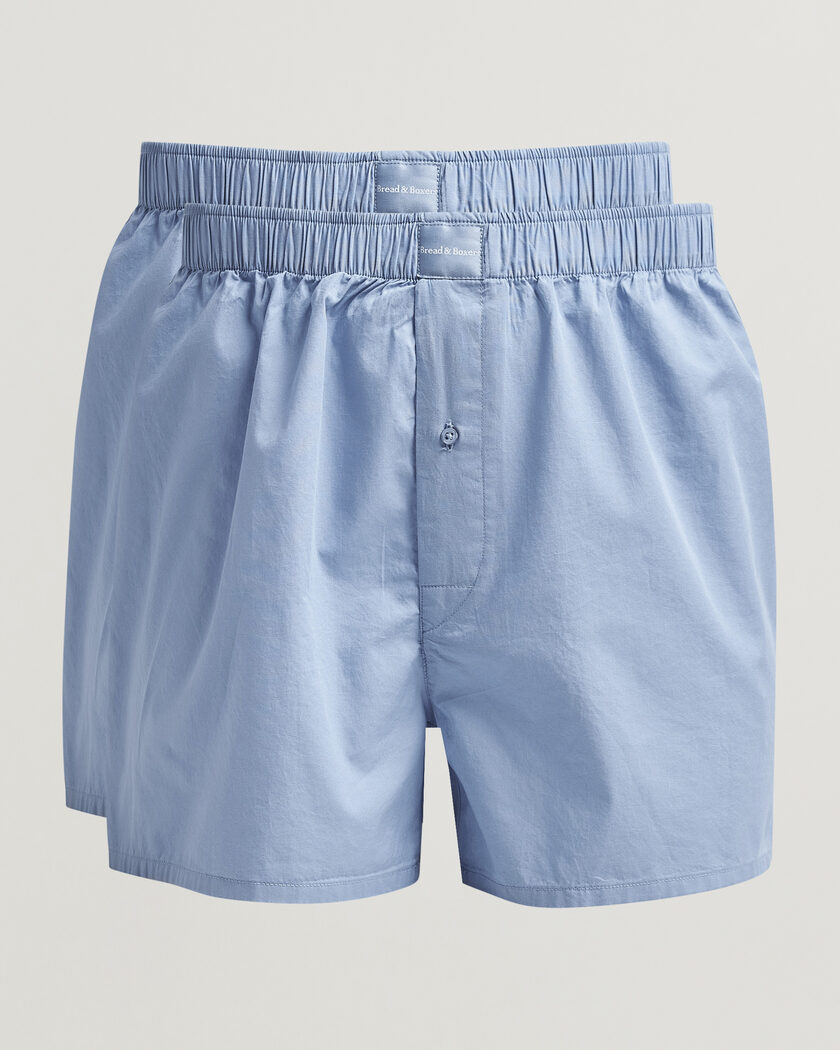 Bread & Boxers 2-Pack Boxer Shorts Air Blue – Blu