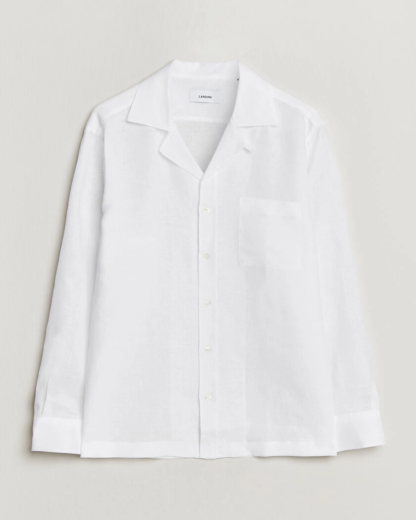 Lardini Paul Linen Resort Shirt White – Bianco