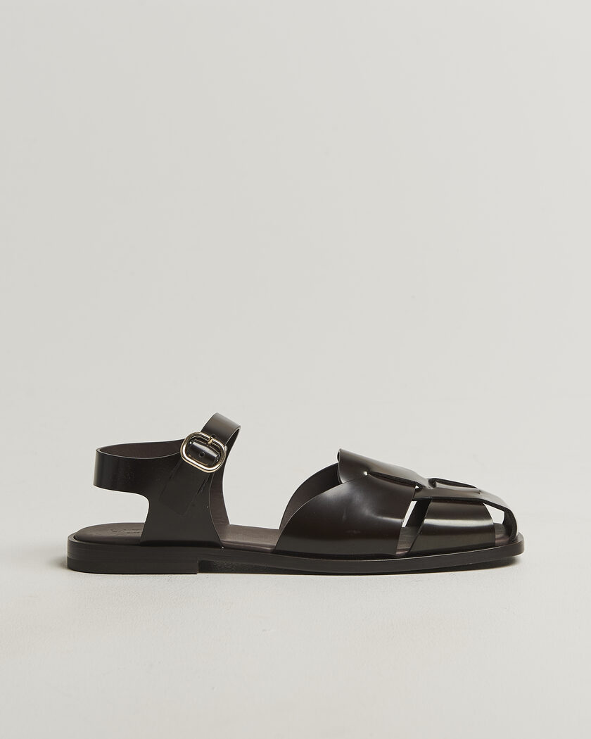 Lardini Marcel Leather Sandal Dark Brown – Marrone