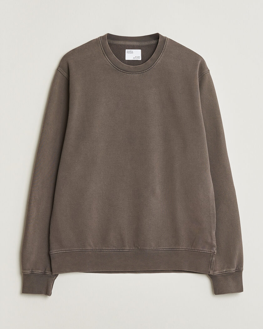 Colorful Standard Classic Organic Crew Neck Sweat Fade Mud – Marrone
