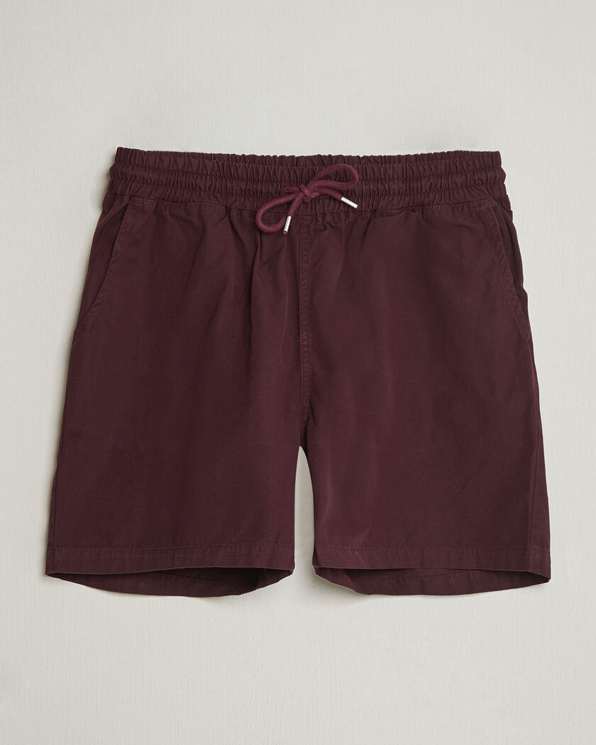 Colorful Standard Classic Organic Twill Drawstring Shorts Oxblood Red – Rosso