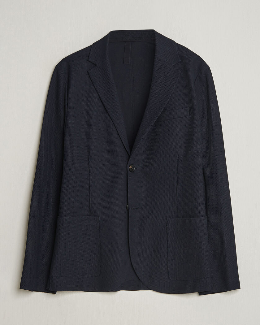 Harris Wharf London Loro Piana Honey Comb Blazer Navy Blue – Blu