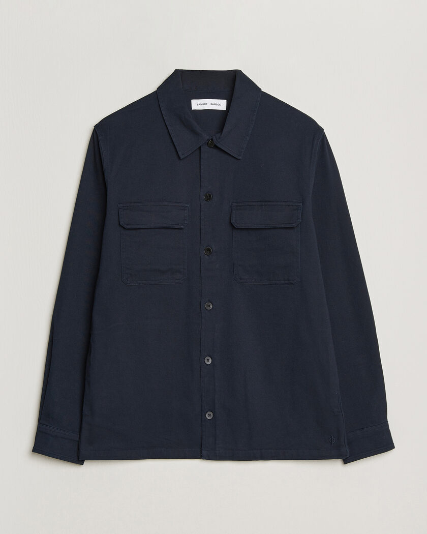 Samsøe Samsøe Taka Cotton Overshirt Salute Navy – Blu