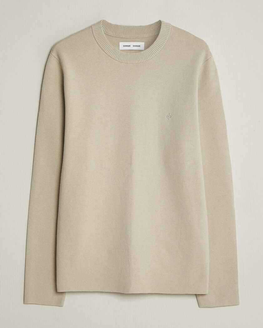 Samsøe Samsøe Niklas Crew Neck Sweater Moonstruck – Beige