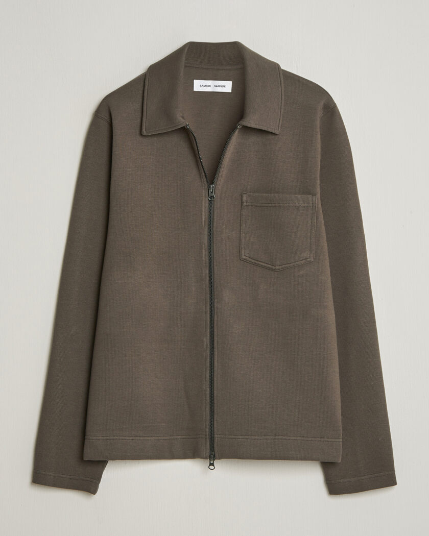 Samsøe Samsøe Hannes Full Zip Black Olive – Verde