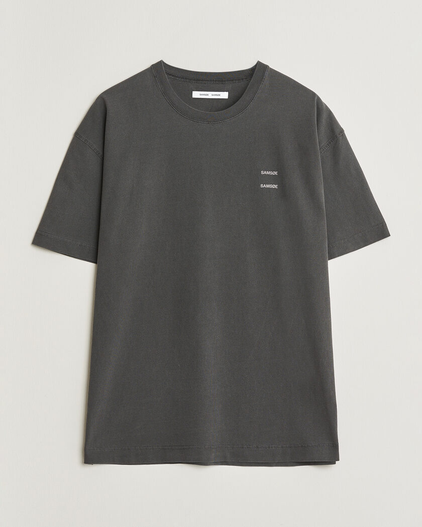 Samsøe Samsøe Joel Washed Organic Cotton T-Shirt Black – Grigio