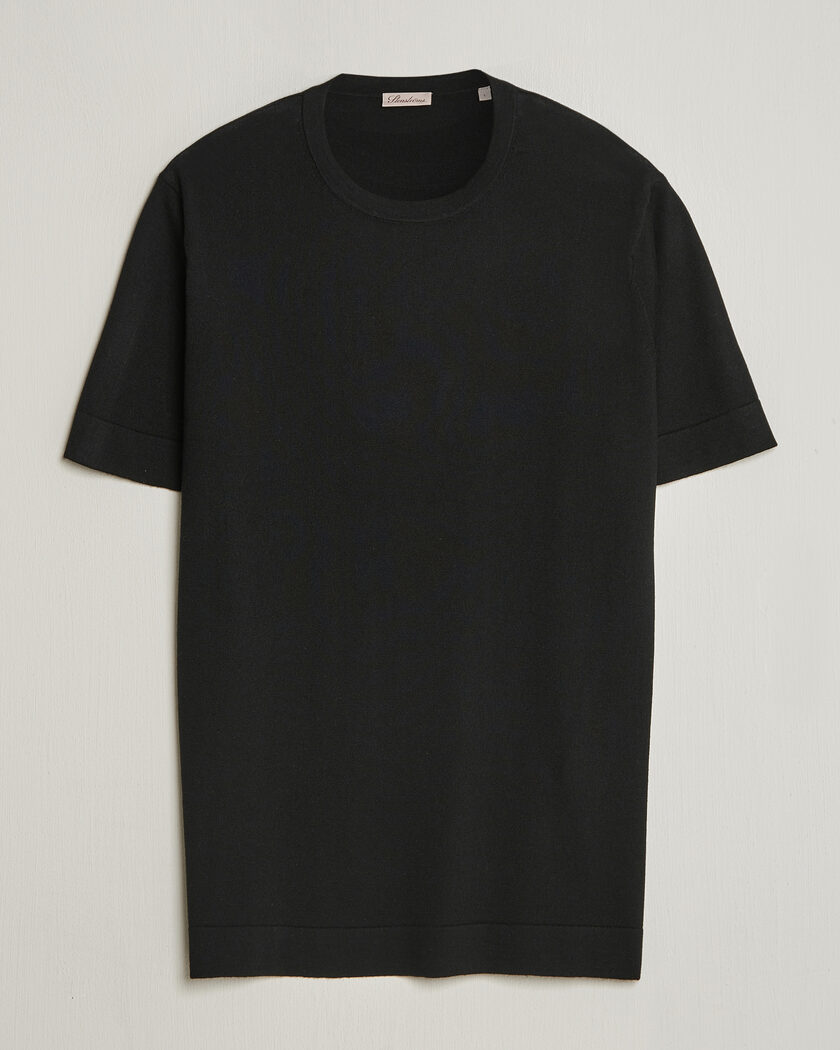 Stenströms Silk/Cashmere T-Shirt Black – Nero