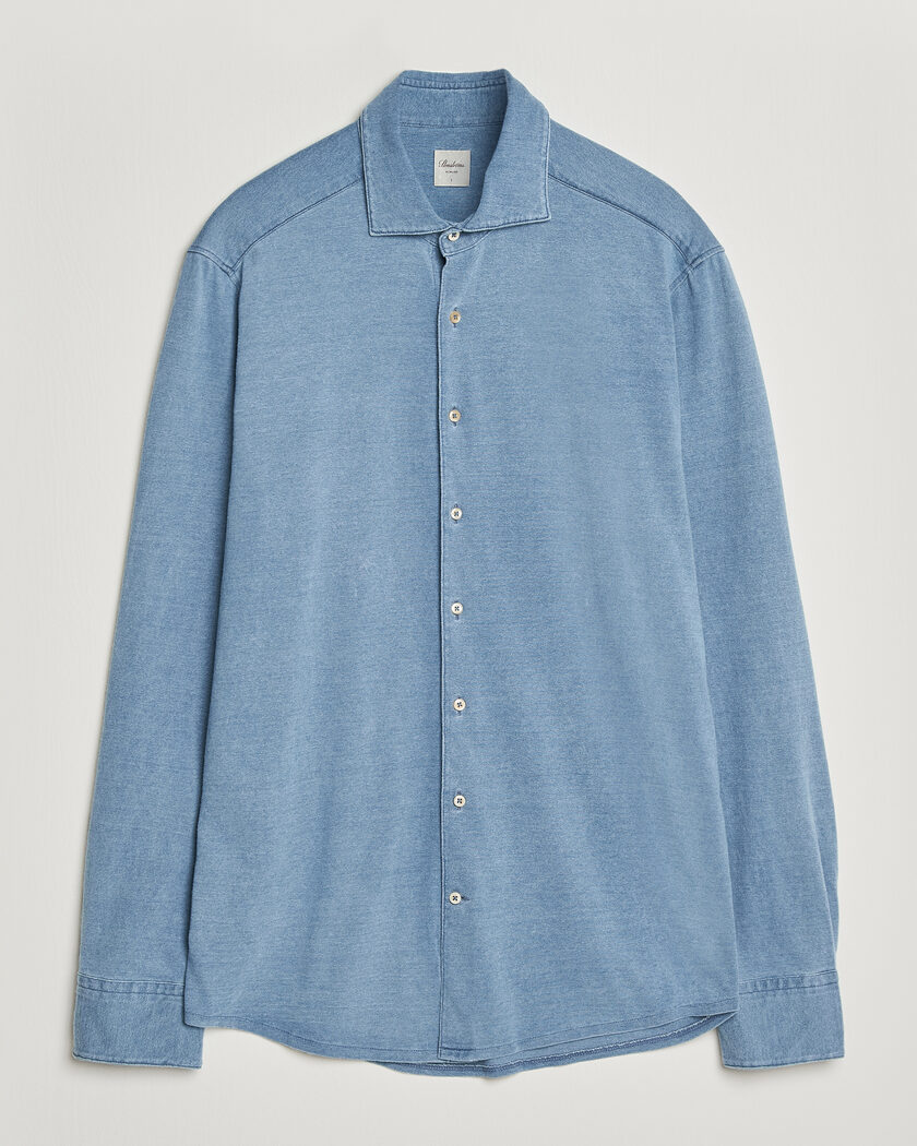 Stenströms Jersey Denim Shirt Blue – Blu