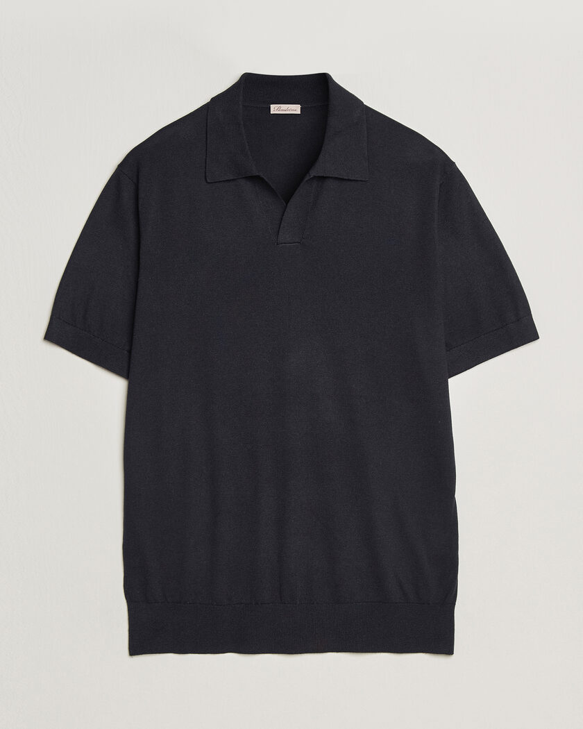Stenströms Silk/Cashmere Polo Navy – Blu