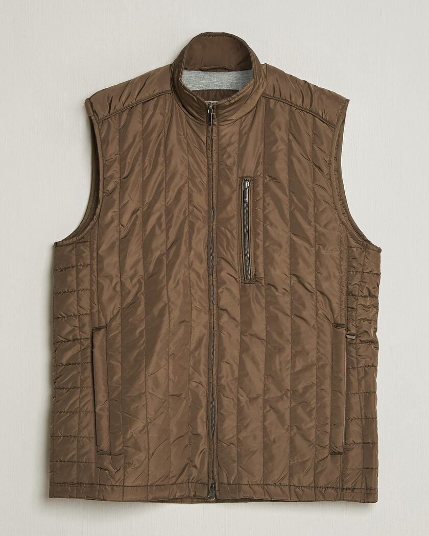 Stenströms Nylon Quilted Light Padded Vest Olive – Verde