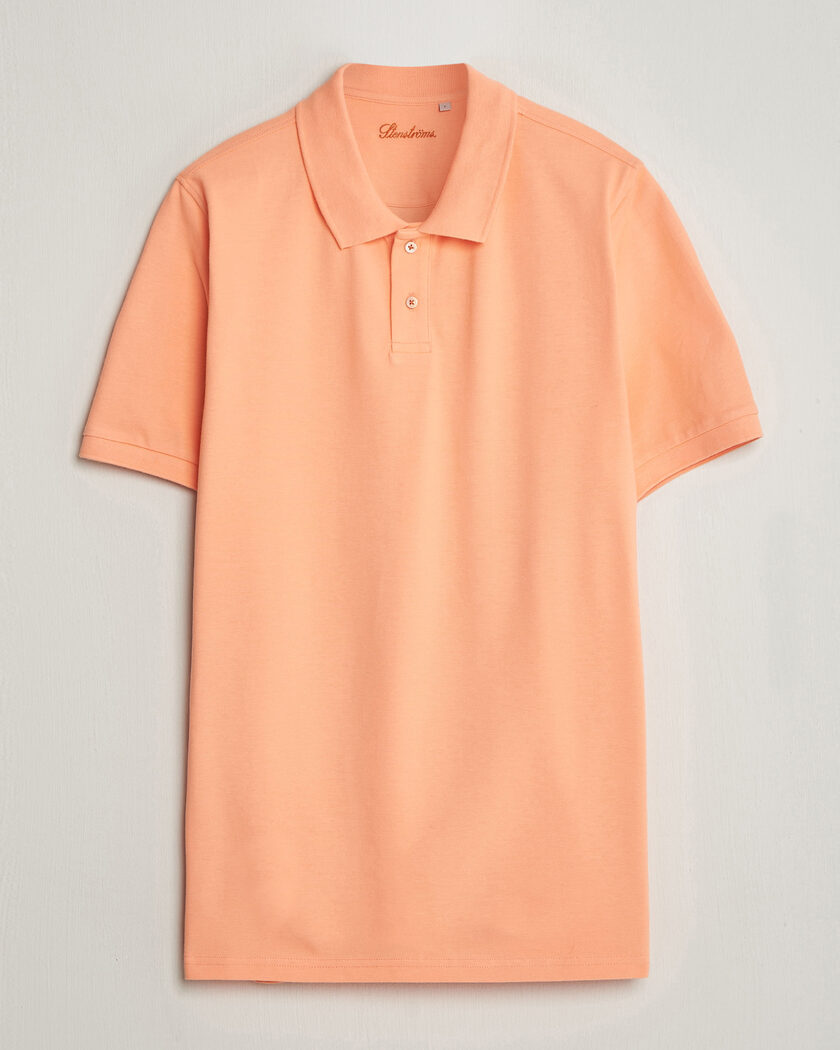 Stenströms Organic Cotton Piquet Polo Shirt Mandarin – Arancione