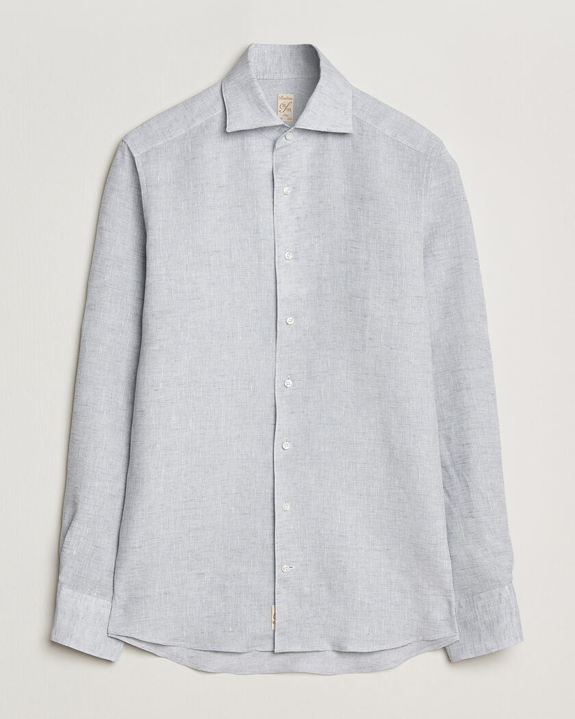 Stenströms 1899 Linen One Piece Collar Shirt Grey – Grigio