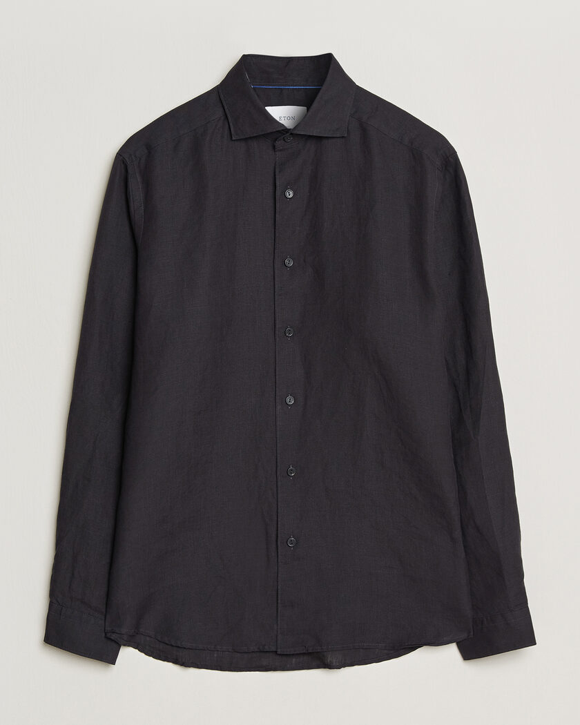 Eton Casual Fit Linen Shirt Black – Nero