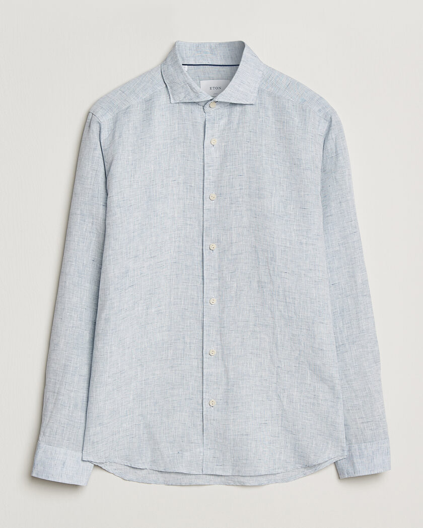 Eton Casual Fit Linen Shirt Light Blue – Blu