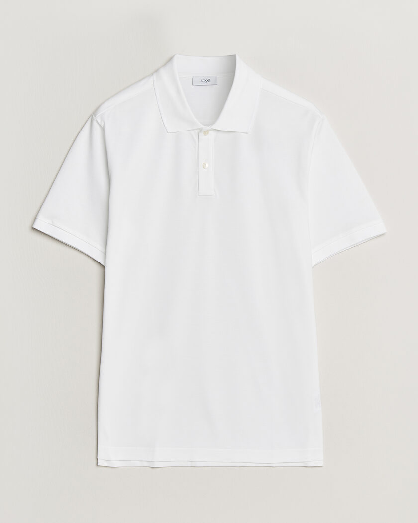 Eton Pima Pique Polo White – Bianco