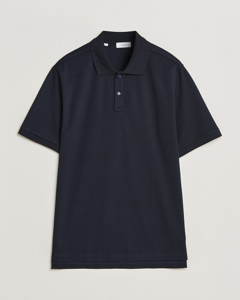 Eton Pima Pique Polo Navy Blue – Blu