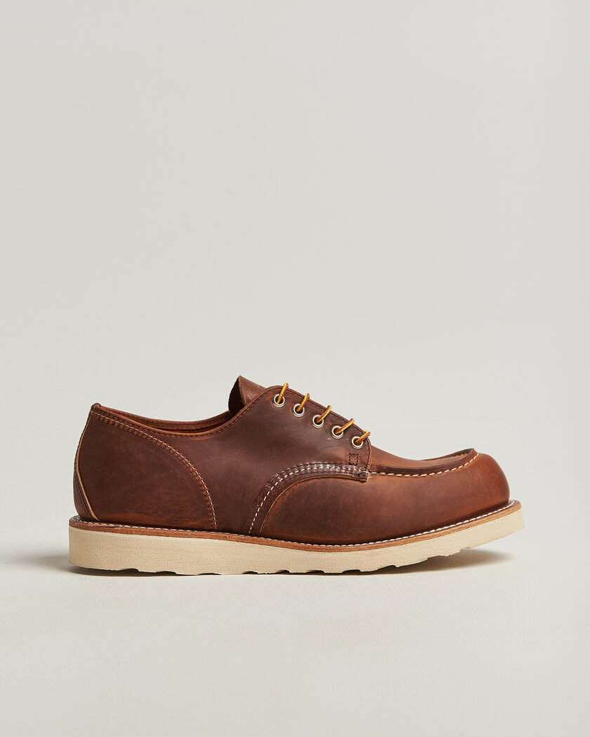 Red Wing Shoes Moc Toe Oxford Copper Rough/Though Leather – Marrone