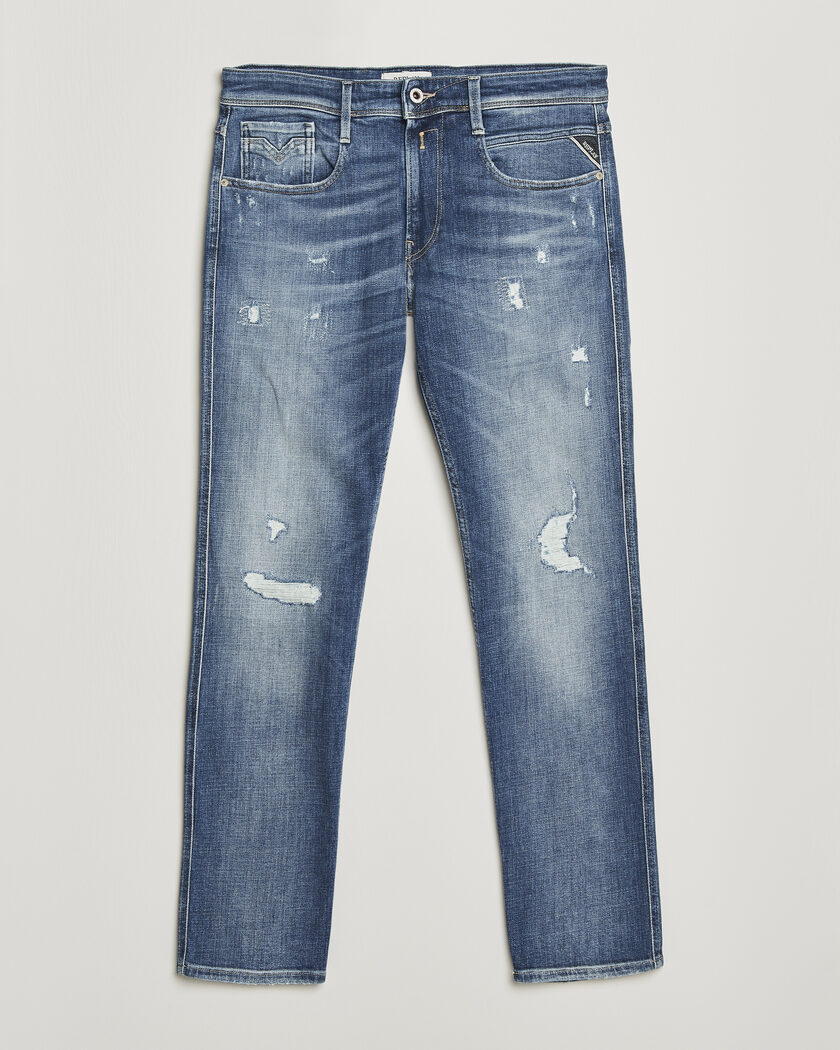Replay Anbass 10 Year Wash Jeans Medium Blue – Blu
